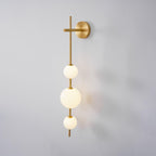 Glam Minimalist LED Wall Sconce Gold Metal Finish Glass Shade 14