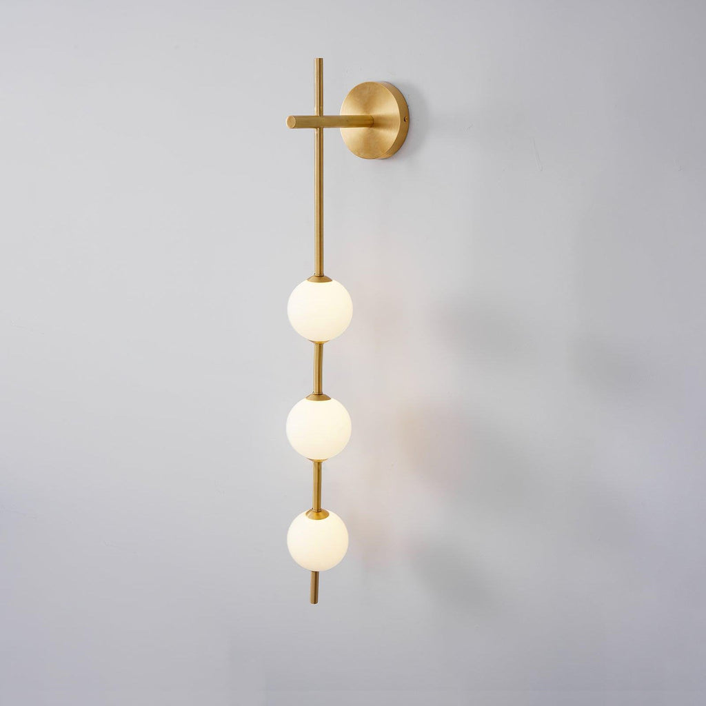 Glam Minimalist LED Wall Sconce Gold Metal Finish Glass Shade 16