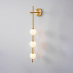 Glam Minimalist LED Wall Sconce Gold Metal Finish Glass Shade 16