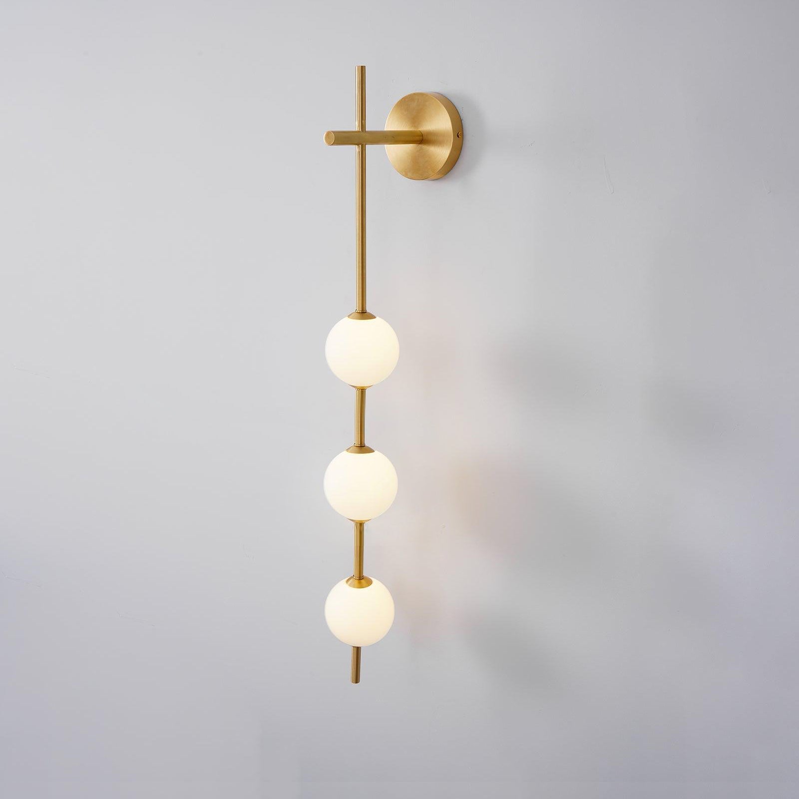 Glam Minimalist LED Wall Sconce Gold Metal Finish Glass Shade 16