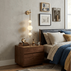 Glam Minimalist LED Wall Sconce Gold Metal Finish Glass Shade 2