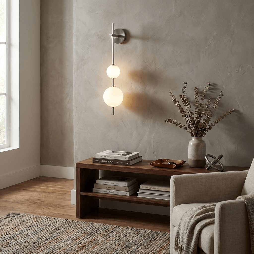 Glam Minimalist LED Wall Sconce Gold Metal Finish Glass Shade 7