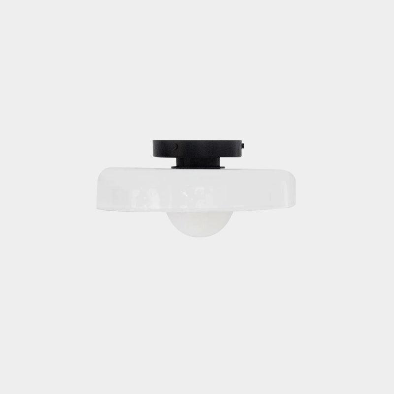 Glass Disc Flush Mount Ceiling Light Globe Bauhaus Convertible Wall Light Home Decor - Stack & Clear 0