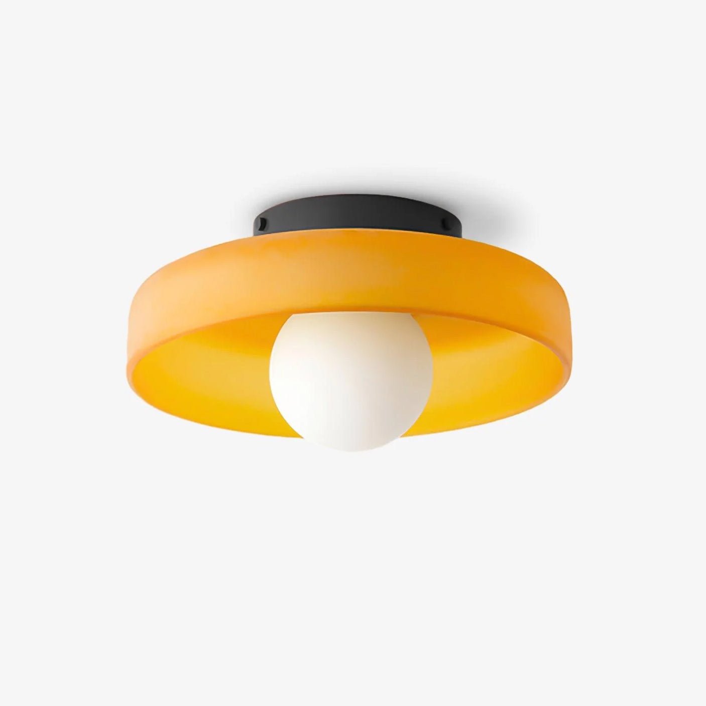 Glass Disc Flush Mount Ceiling Light Globe Bauhaus Convertible Wall Light Home Decor - Stack & Clear 1