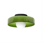 Glass Disc Flush Mount Ceiling Light Globe Bauhaus Convertible Wall Light Home Decor - Stack & Clear 10