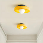 Glass Disc Flush Mount Ceiling Light Globe Bauhaus Convertible Wall Light Home Decor - Stack & Clear 5