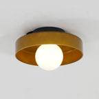 Glass Disc Flush Mount Ceiling Light Globe Bauhaus Convertible Wall Light Home Decor - Stack & Clear 8