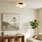 Glass Disc Flush Mount Ceiling Light Globe Bauhaus Convertible Wall Light Home Decor - Stack & Clear 99