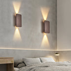 Gold Metal LED Wall Light Rectangular Bar Warm White Modern Bedroom Living Room Home Decor - Stack & Clear 7