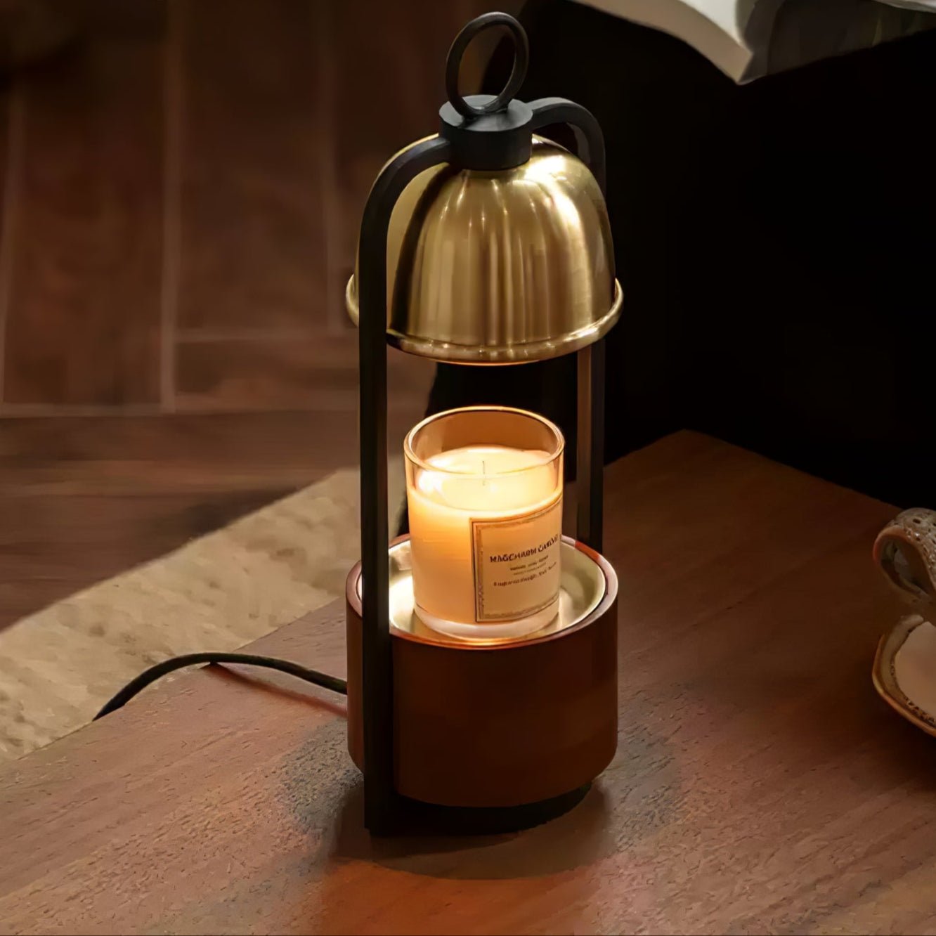 Golden Ray Elegance Candle Warmer Lamp Brass Finish Gold 2
