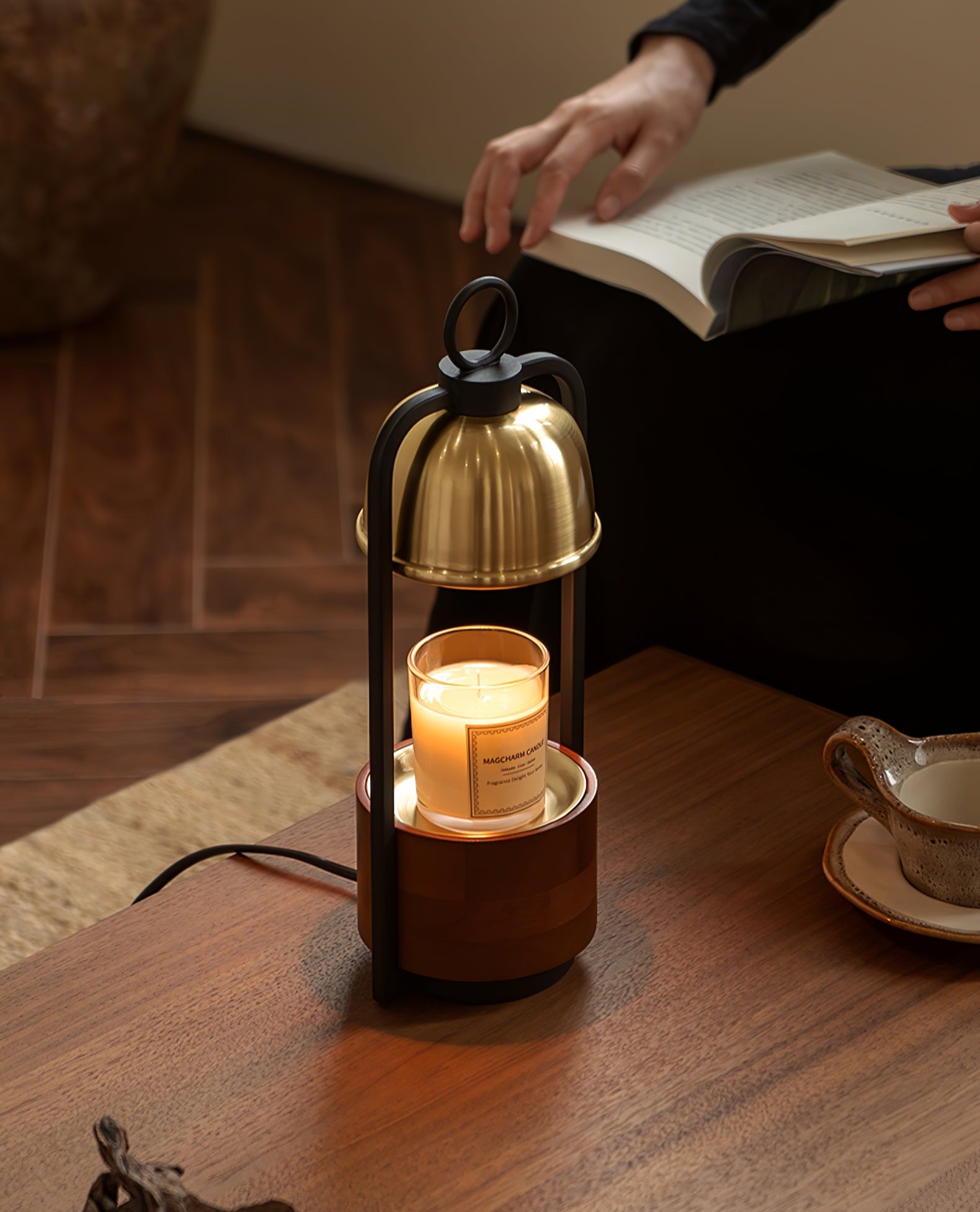 Golden Ray Elegance Candle Warmer Lamp Brass Finish Gold 3