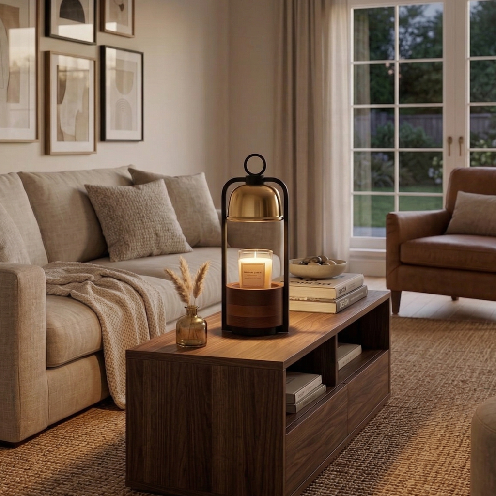 Golden Ray Elegance Candle Warmer Lamp Brass Finish Gold 99