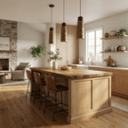 Hammered Brass Pendant Light Adjustable Height Indoor 3