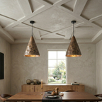 Hammered Brass Pendant Light Adjustable Height Indoor 99