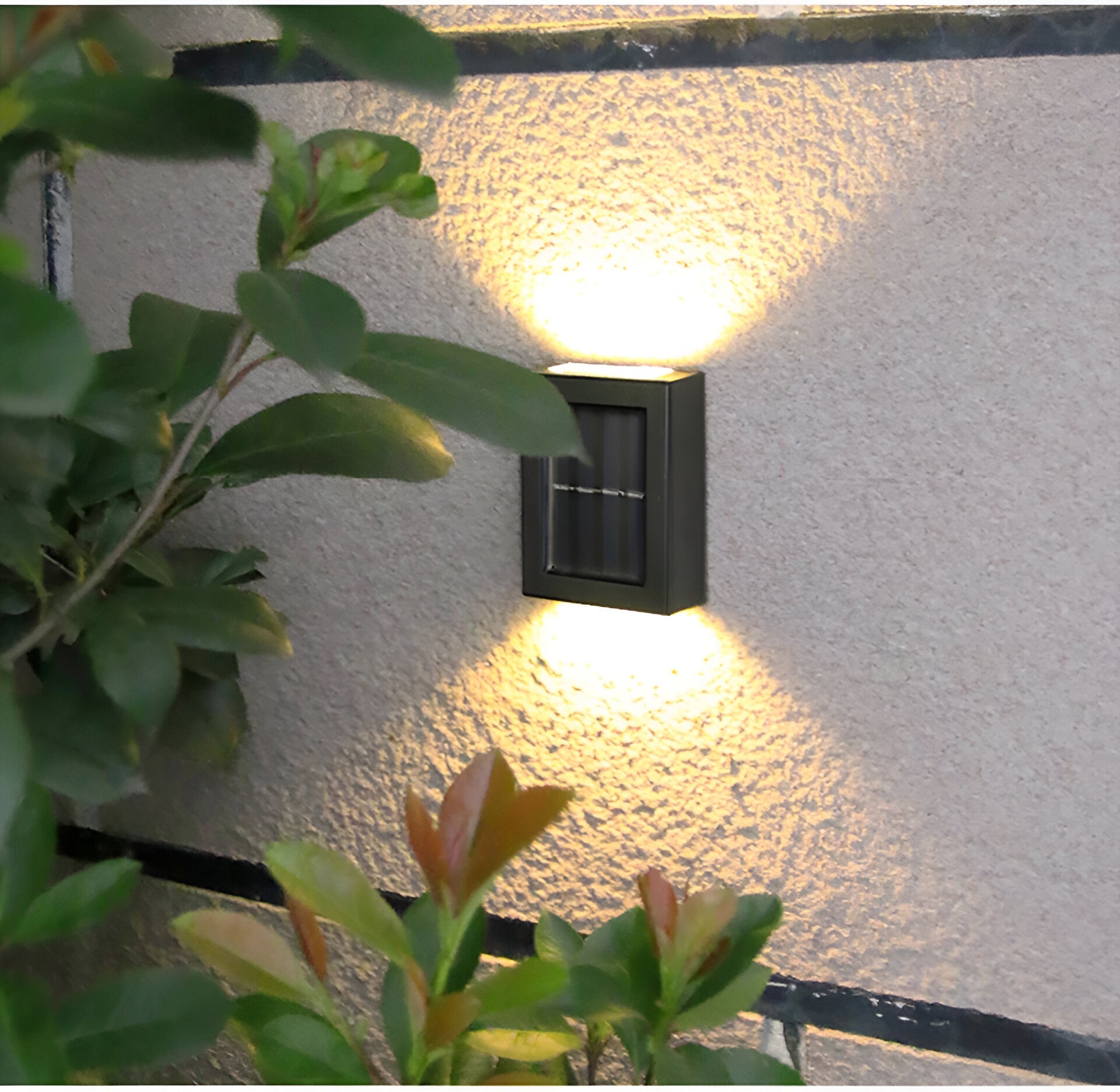 IP65 Waterproof Solar Outdoor Wall Lamp with Up & Down Lighting – Art Deco Design Exterior Wall Light 1