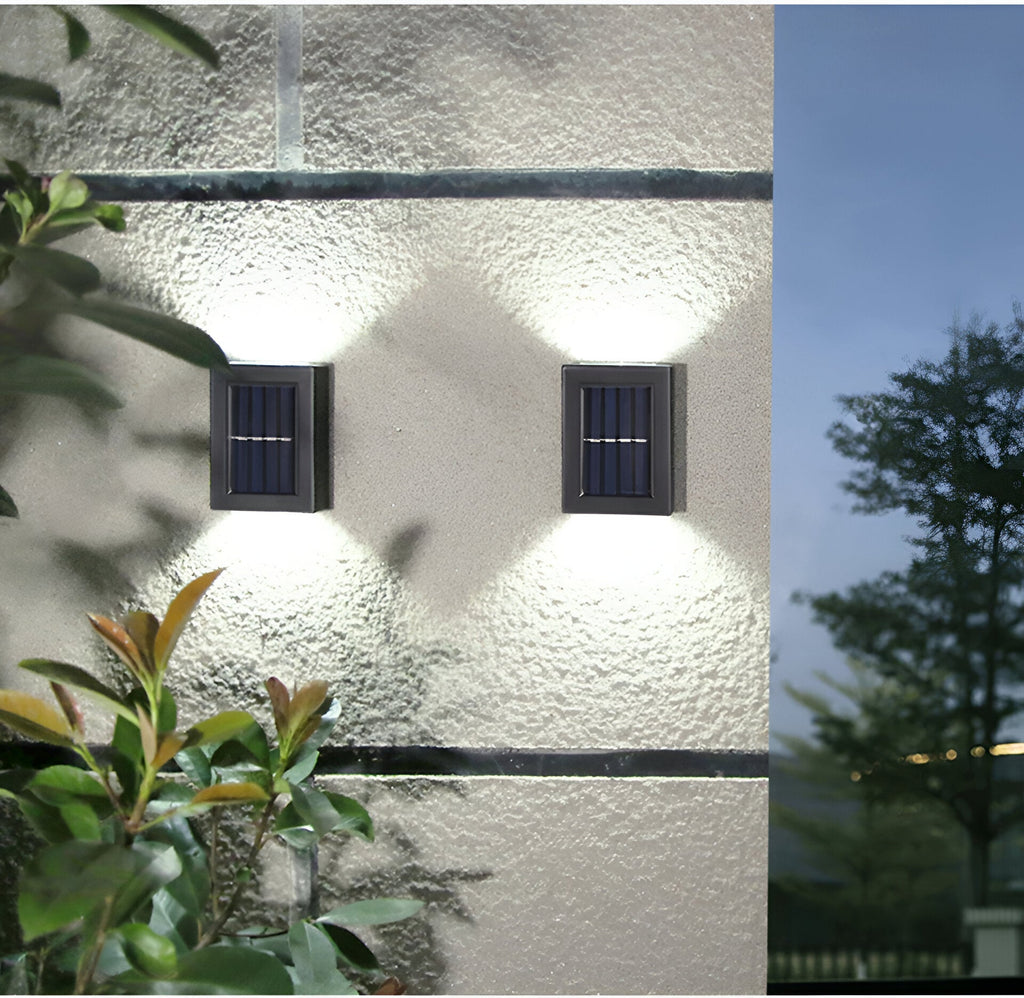 IP65 Waterproof Solar Outdoor Wall Lamp with Up & Down Lighting – Art Deco Design Exterior Wall Light 2
