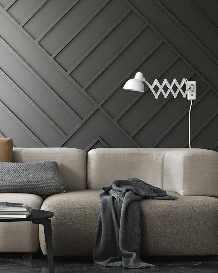 Industrial Adjustable Wall Sconce Black Metal Finish 7