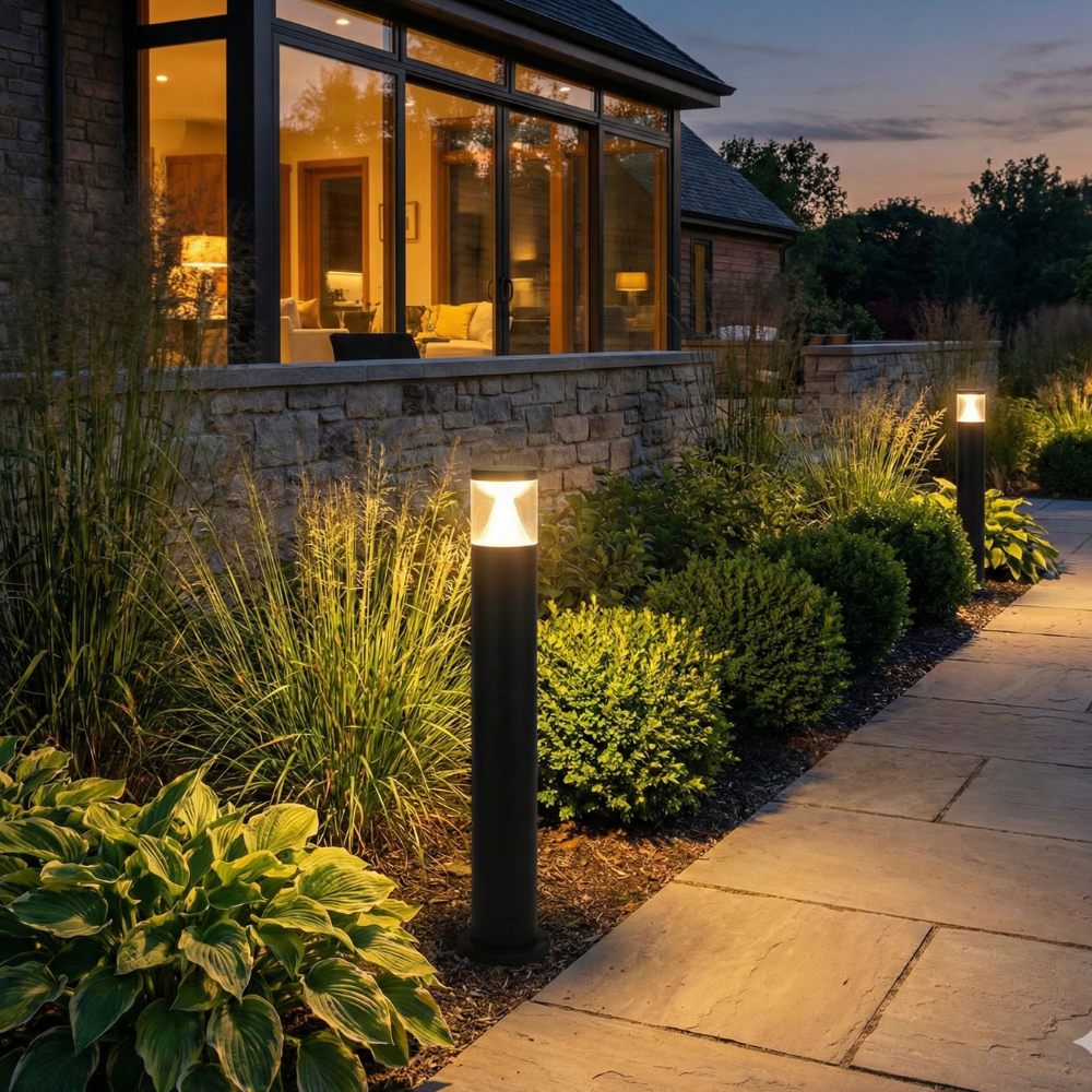 Industrial Aluminum LED Landscape Light – Waterproof Outdoor Garden Fixture with 1200 Lumens, Durable Black Design 15