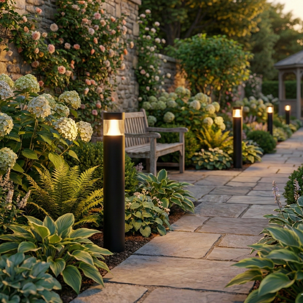 Industrial Aluminum LED Landscape Light – Waterproof Outdoor Garden Fixture with 1200 Lumens, Durable Black Design 16