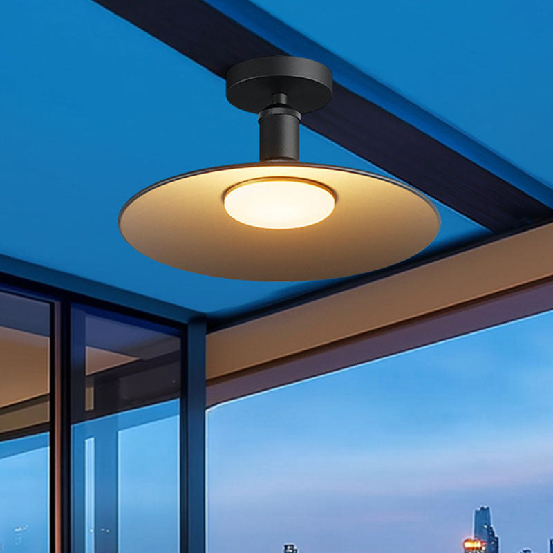 Industrial Ceiling Light Waterproof Aluminum Glass Round 1
