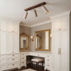 Industrial Ceiling Light Wood Concrete Adjustable Spotlights 3