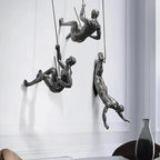 Industrial Climbing Man Wall Sculpture Resin 1