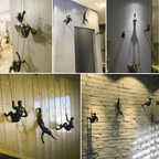 Industrial Climbing Man Wall Sculpture Resin 4
