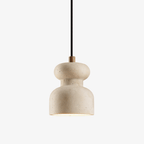 Industrial Pendant Light Textured Travertine Adjustable Height 1