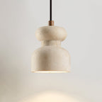 Industrial Pendant Light Textured Travertine Adjustable Height 7