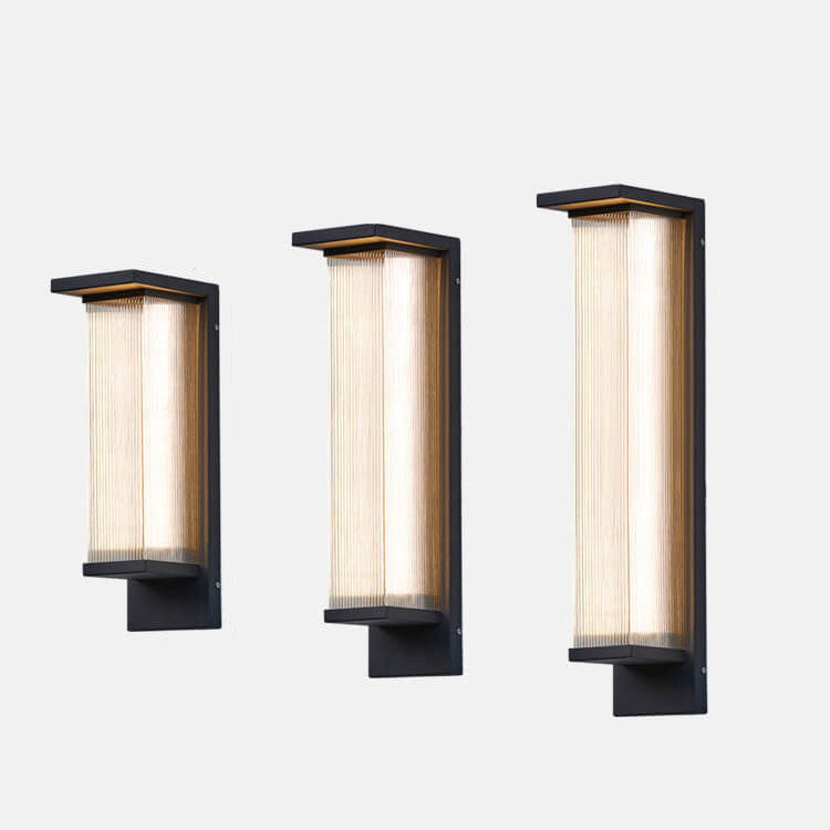 Industrial Waterproof LED Outdoor Wall Sconce Lamp – Rectangular PC Shade, Wired & Solar Options, Automatic Dusk to Dawn Lighting 5