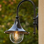 Industrial Waterproof Outdoor Wall Sconce Lamp, Horn Shape Design, Black/Bronze 3