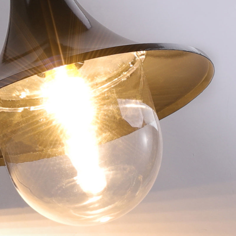 Industrial Waterproof Outdoor Wall Sconce Lamp, Horn Shape Design, Black/Bronze 6