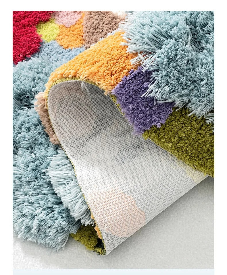 Irregular Tufted Moss Area Rug – Soft Acrylic Fiber Living Room Rug with Anti-Slip Backing, Multiple Sizes Available 6