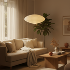 Japandi Ceiling Lamp - Minimalist Paper Pendant Light with LED Illumination, Ø50cm/Ø60cm 9