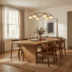 Japandi Chandelier Brass Opal Glass Adjustable Height 3