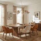 Japandi Chandelier Brass Opal Glass Adjustable Height 4