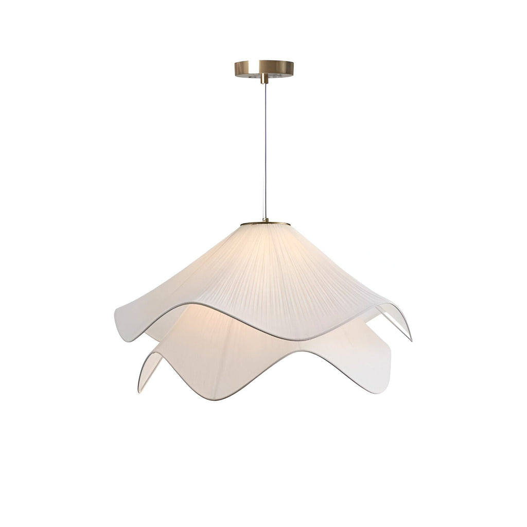 Japandi Fabric Pendant Light with Adjustable Height - Modern Ceiling Light Fixture 1