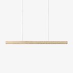 Japandi Linear Pendant Light Travertine Stone 1