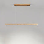 Japandi Linear Pendant Light Travertine Stone 9