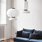 Japandi Pendant Light Woven Paper Adjustable Height Design 4