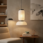 Japandi Pendant Light Woven Paper Adjustable Height Design 999