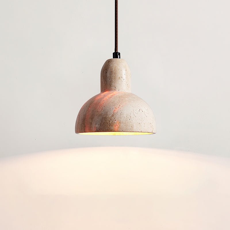 Japandi Pendant Light Woven Travertine Adjustable Height 0