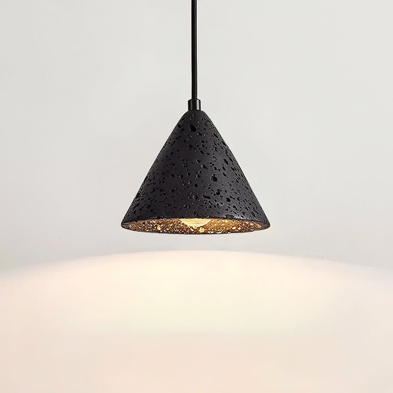 Japandi Pendant Light Woven Travertine Adjustable Height 9