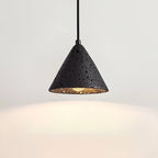 Japandi Pendant Light Woven Travertine Adjustable Height 9