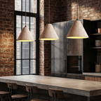 Japandi Pendant Light Woven Travertine Adjustable Height 998