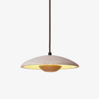 Japandi Pendant Light Woven Wood Yellow Travertine Adjustable 1