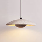 Japandi Pendant Light Woven Wood Yellow Travertine Adjustable 9