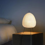Japanese Rice Paper Table Lamp – LED Minimalist Bedside Lamp for Elegant Home Decor 1