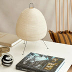 Japanese Rice Paper Table Lamp – LED Minimalist Bedside Lamp for Elegant Home Decor 2