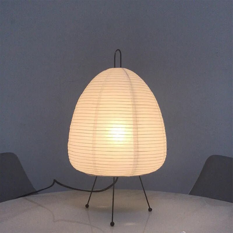 Japanese Rice Paper Table Lamp – LED Minimalist Bedside Lamp for Elegant Home Decor 7